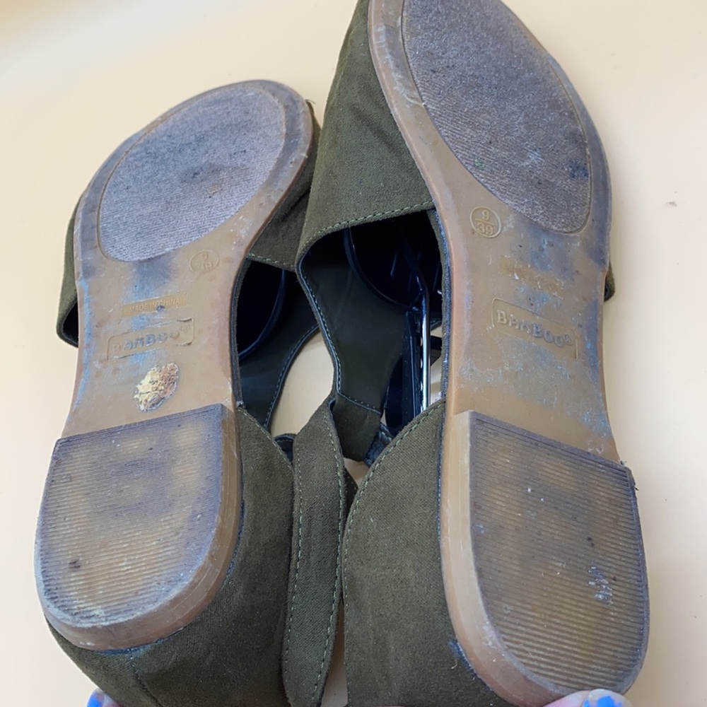 Bamboo sandals suede military green 9 - Picture 7 of 7